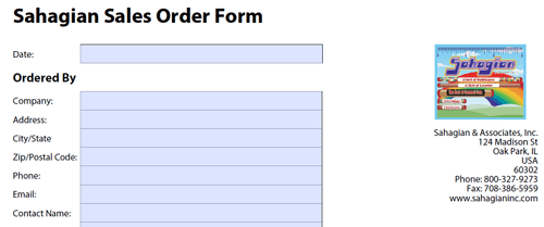 Sahagian Order Form PDF